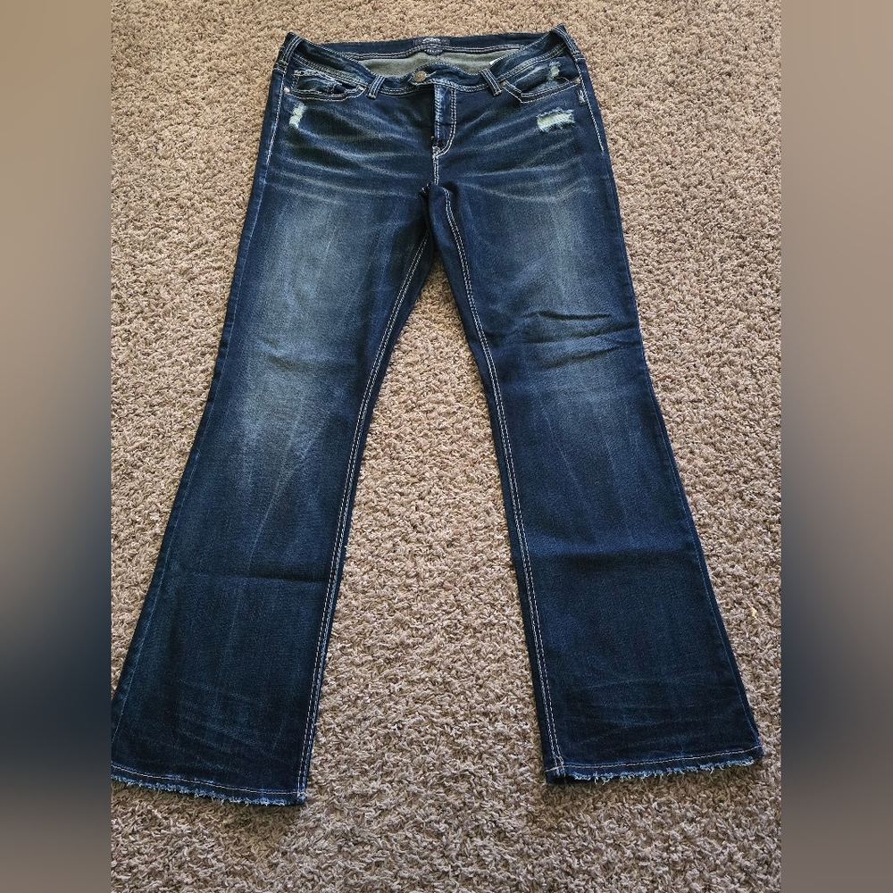 Silver "Tuesday" Bootcut jeans, size 18/33L, worn once